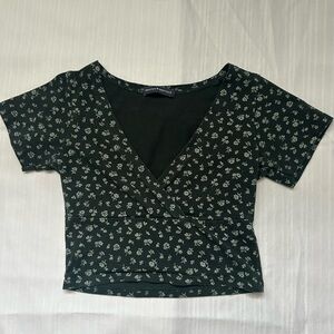 green floral brandy melville top